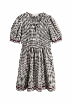 Laura Ashley, CRANHILL CHECK SHIRRED MINI DRESS - Freizeitkleid - burgundy red