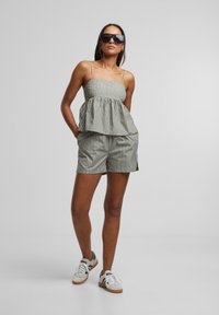 Urban Classics STRIPED CAMI - Topper - olive white
