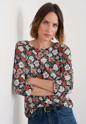 Long sleeved top - pink floral tumble onyx