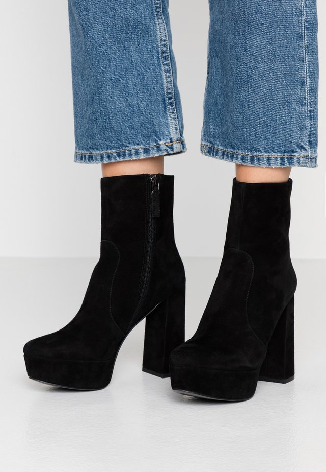 Bottines à plateau - black