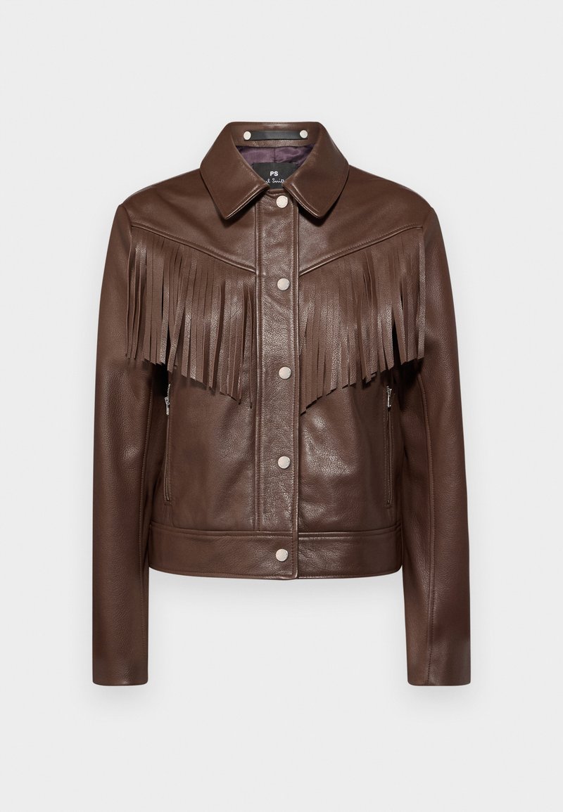 PS Paul Smith WOMENS JACKET - Leather jacket - brown - Zalando.co.uk