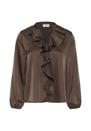 Saint Tropez, LODISASZ BLOUSE - Blouse - chocolate brown