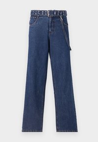 BAGGY WITH BELT - Jean boyfriend - blue