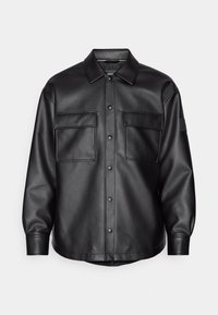 OVERSHIRT - Kunstnahast jakk - black
