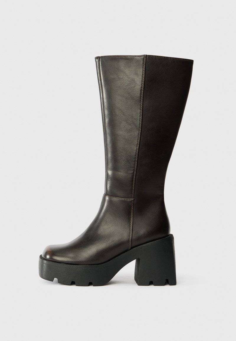 Even&Odd Wide Fit Boots med høye hæler - brown/brun - Zalando.no