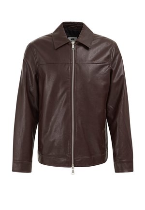 WE Fashion, Bunda z nepravej kože - dark brown