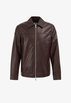 WE Fashion, Bunda z nepravej kože - dark brown