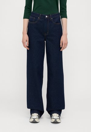 ONLJUICY WIDE RINSE  - Wide Leg - dark blue denim