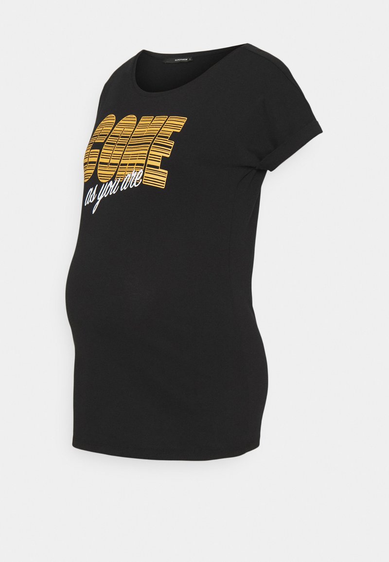 Supermom T-shirt print zwart