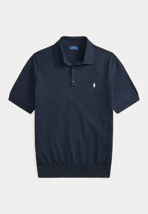COTTON POLO COLLAR SWEATER - Poloskjorter - hunter navy