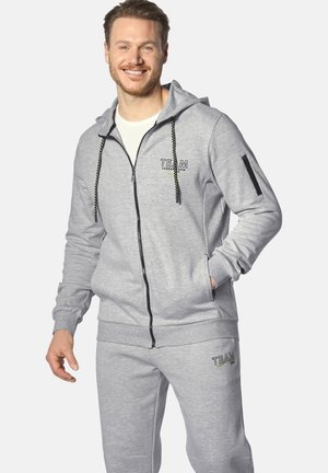 Jan Vanderstorm ODGRIM - Zip-up sweatshirt - silbergrau melange