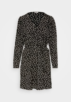 JDY JDYLERKE WRAP DRESS - Dnevna haljina - black/white