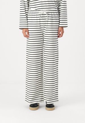 OBJLINEA PANT  - Trousers - black/white