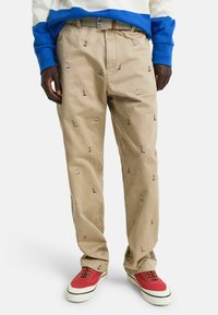 GANT - EMBROIDERED  - Broek - dark khaki Miniatuurafbeelding 1