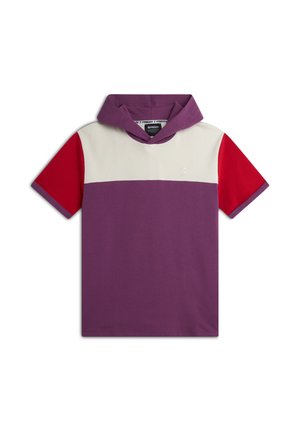 A MANICHE CORTE CON DESIGN COLOUR BLOCK - Camiseta estampada - viola