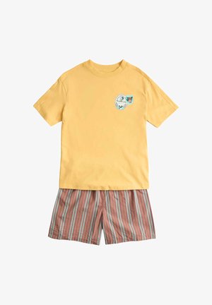 Marks & Spencer, GRAPHIC STRIPED SHORT SET - Pigiama - yellow mix