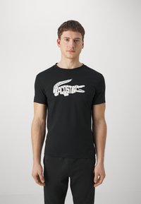 Lacoste Sport - PRINTED SPORTS T-SHIRT - Print T-shirt - black/white Thumbnail Image 1