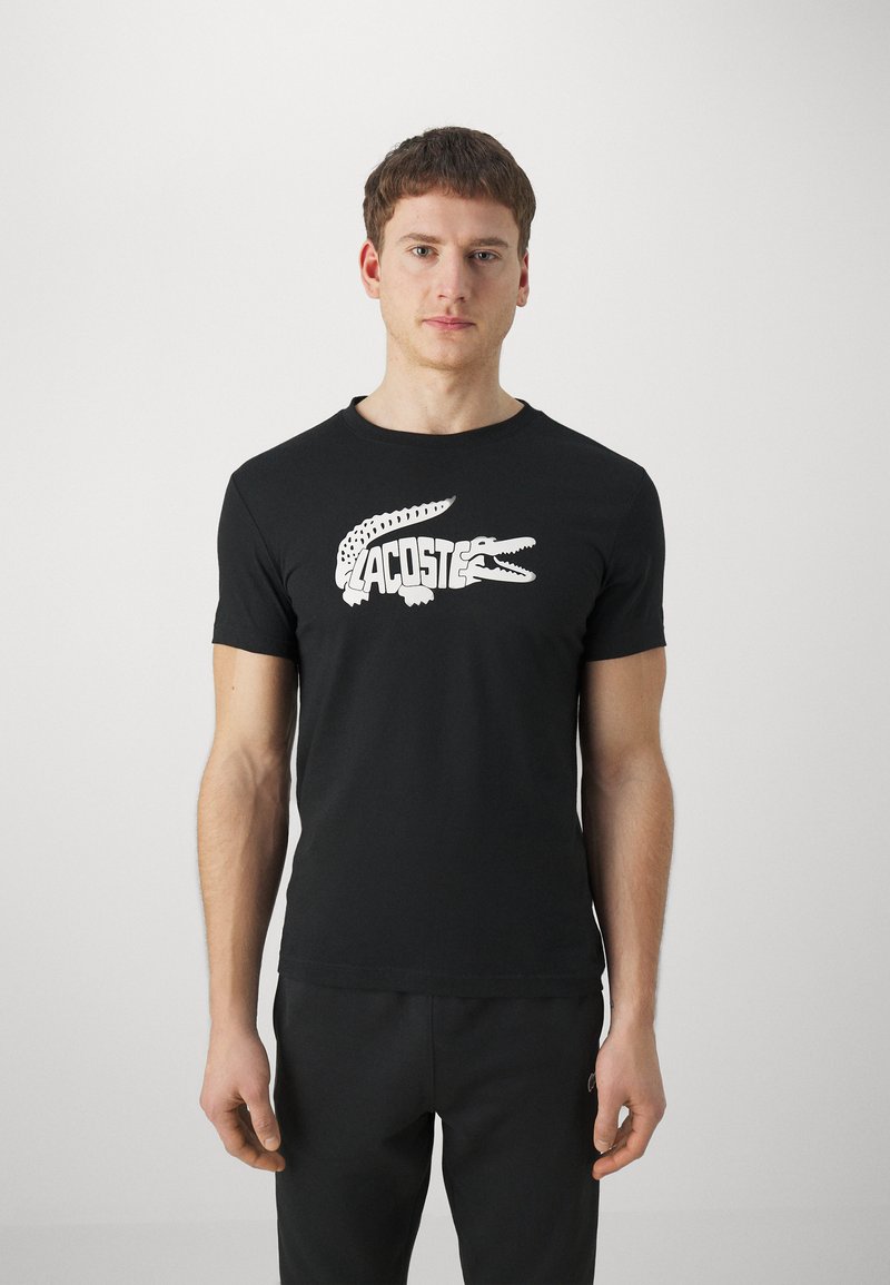 Lacoste Sport - PRINTED SPORTS T-SHIRT - Print T-shirt - black/white, Enlarge