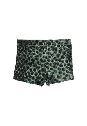 Drengeshorts - green black leopard print
