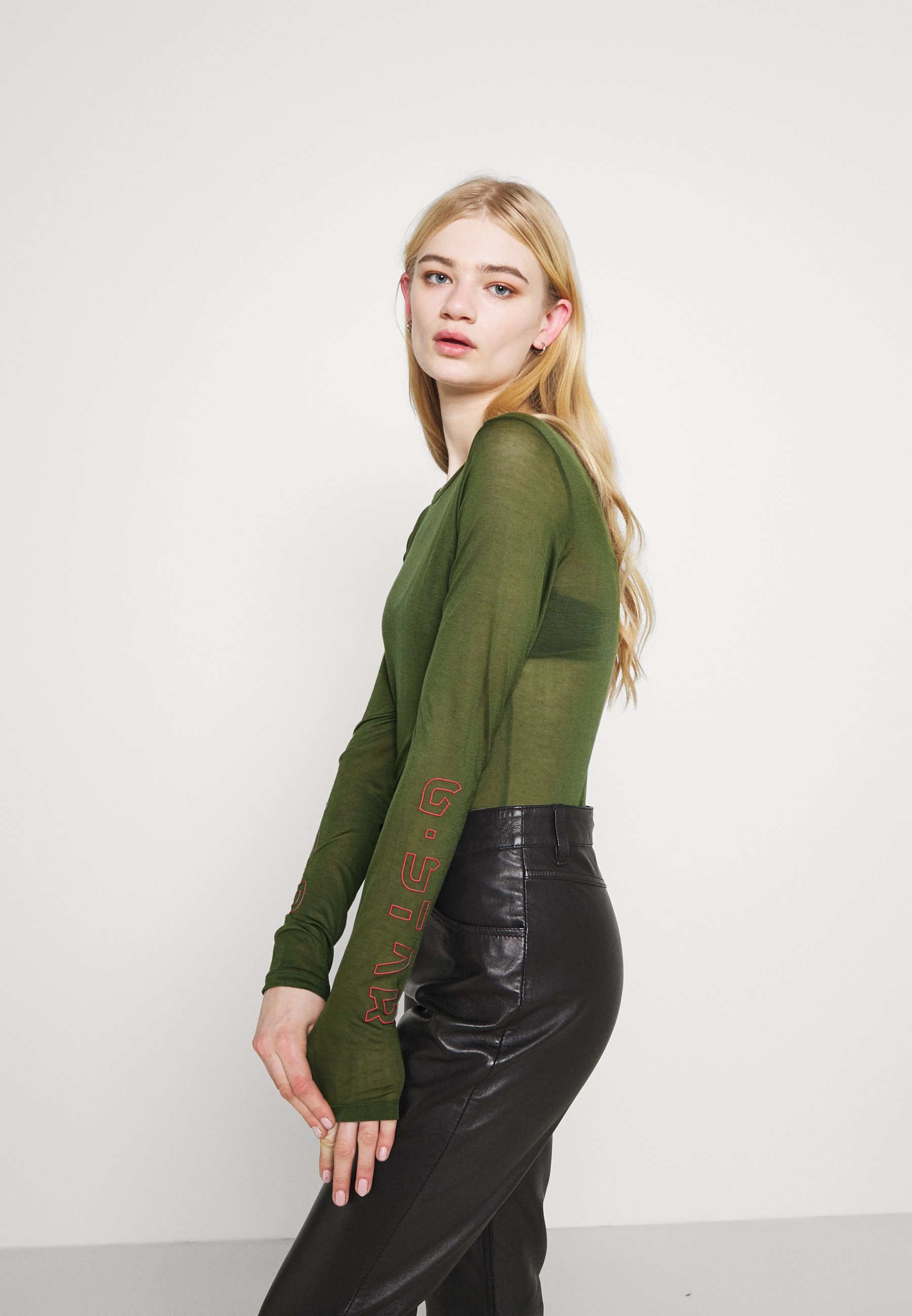 Women SHEER GRAPHIC SLIM FIT - Long sleeved top Women SHEER GRAPHIC SLIM FIT - Long sleeved top