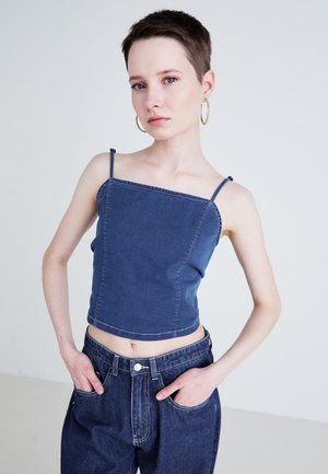 Denim Project STRAPPY - Top - mid blue wash