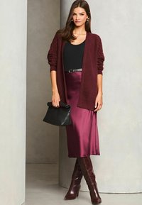Lipsy HONEYCOMB LONGLINE - Neuletakki - red