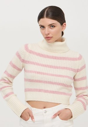 Terranova CROP DOLCEVITA A RIGHE - Maglione - avorio