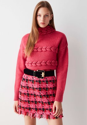BRAIDED - Trui - fuschia