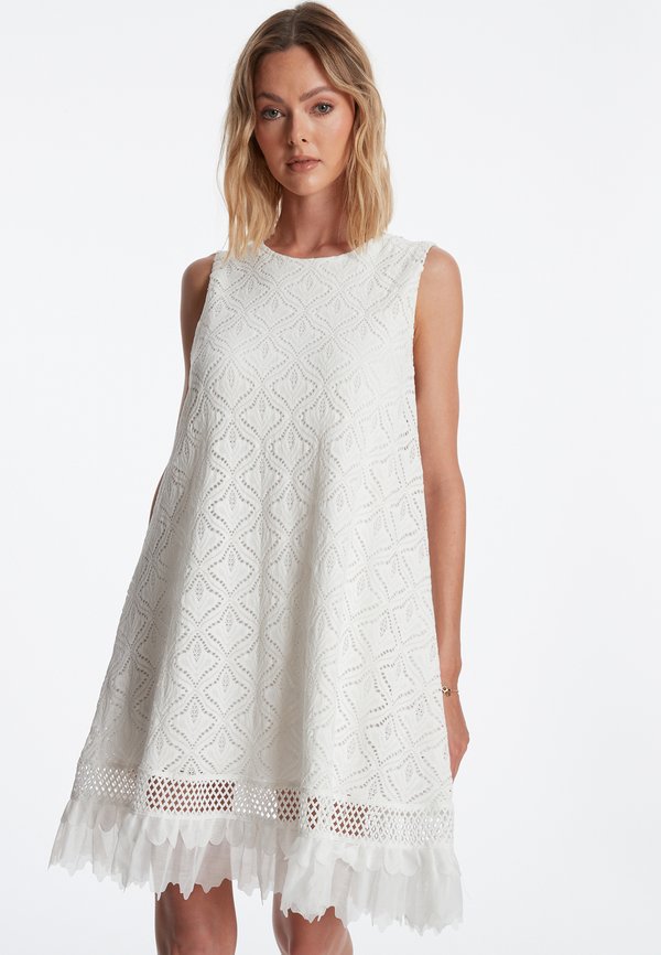 Freizeitkleid - weiß