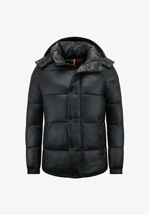 Local Fanatic, PUFFERJAS - JASSEN WINTER CAPUCHON - GRNW - GROEN - 8055 - Winterjas - zwart
