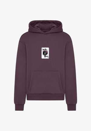 Merchcode, BATMAN THE JOKER CARD FLUFFY HOODIE - Mikina s kapucňou - plumpurple