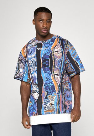 SIGNATURE TEE - Print T-shirt - aop blue orange