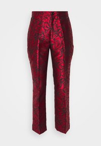 WINTER BLOOMS BROCADE PANT - Trousers - black/red