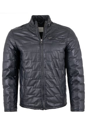 Leather jacket - navy