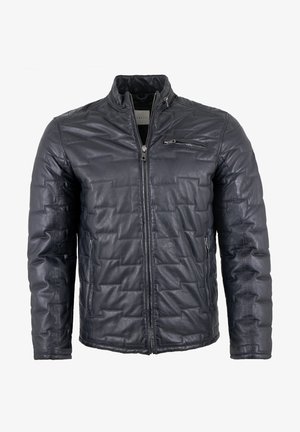 bugatti Lederjacke - navy