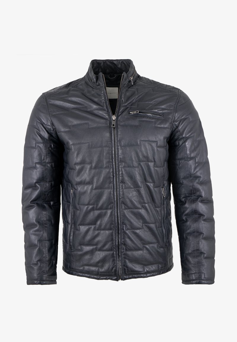 bugatti Lederjacke - navy