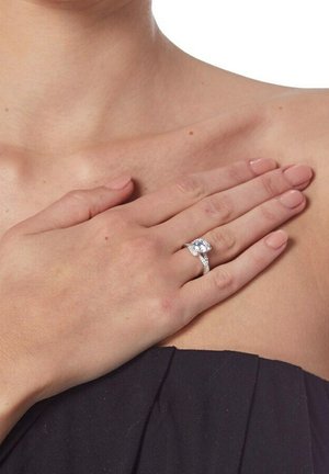 RING WHITE GOLD ZIRCONIUM - Ring - argent