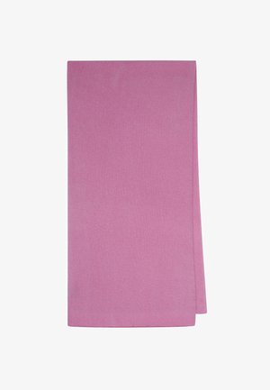 Rosa Baumwollschal, rechteckige Form, glatte Textur, ohne Muster oder Akzente, einheitliche Farbe. Ca. 70 x 180 cm groß.