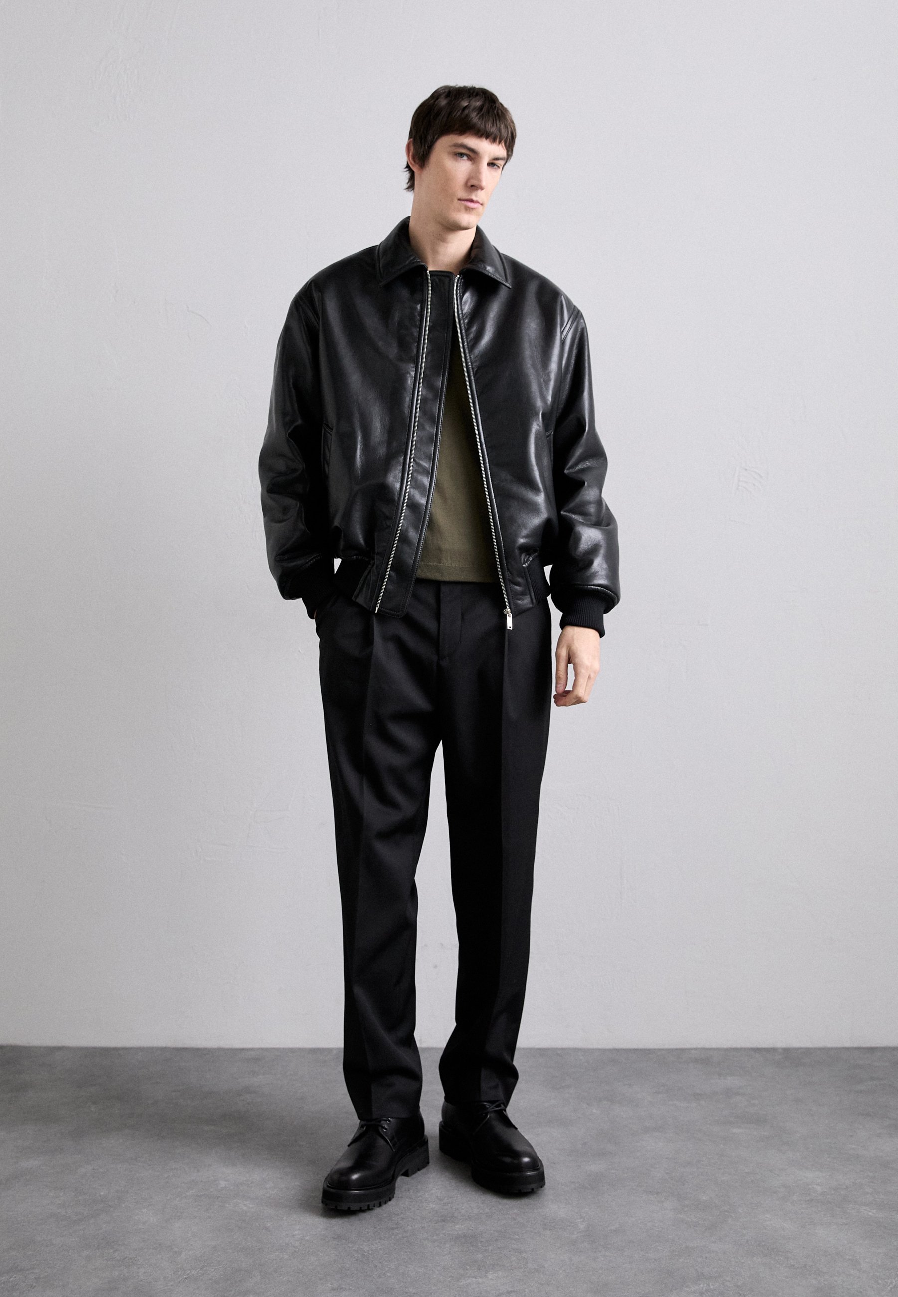 Nanushka TIMUR JACKETS - Bomber Jacket - black/creme/black