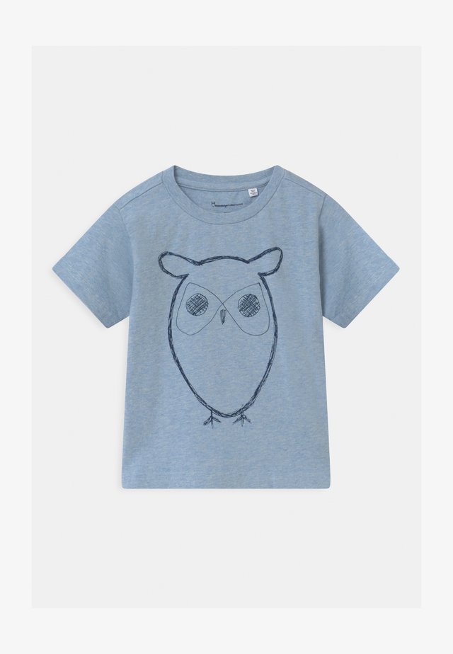 FLAX OWL - T-shirt con stampa - mottled light blue