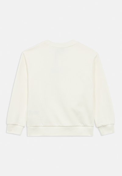 Φούτερ σε εκρού χρώμα με στρογγυλή λαιμόκοψη, μακριά μανίκια και ριμπ μανσέτες. Μαλακή υφή, μινιμαλιστικός σχεδιασμός, χωρίς ορατά μοτίβα ή διακοσμητικά στοιχεία.