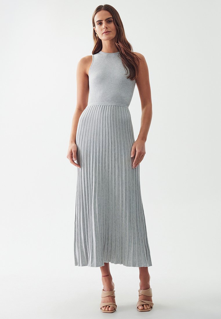 WILLA LYRIC - Gebreide jurk - light grey
