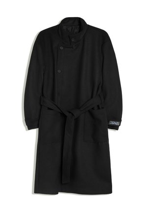 Bershka, LONG HIGH NECK - COAT - Manteau classique - black
