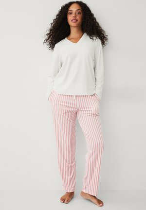 SET - Pyjama - weißrosa gestreift