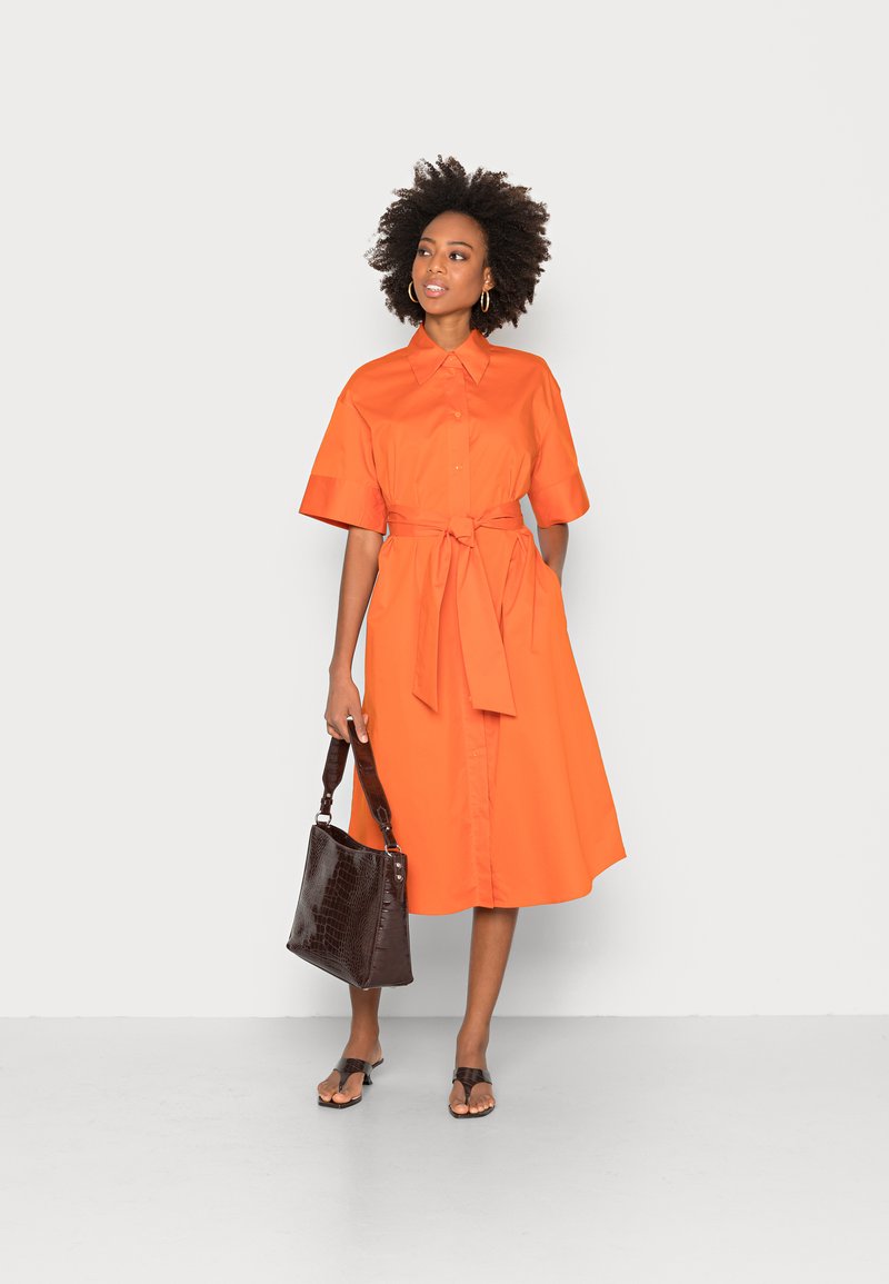 Damen Freizeitkleider | Seidensticker MIDI Blusenkleid orange - TR44766 Damen Freizeitkleider | Seidensticker MIDI Blusenkleid orange - TR44766