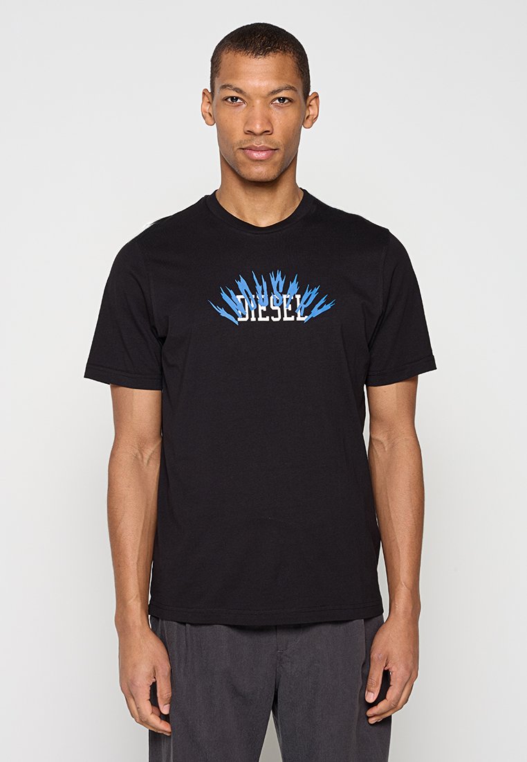 Diesel T-shirt print zwart