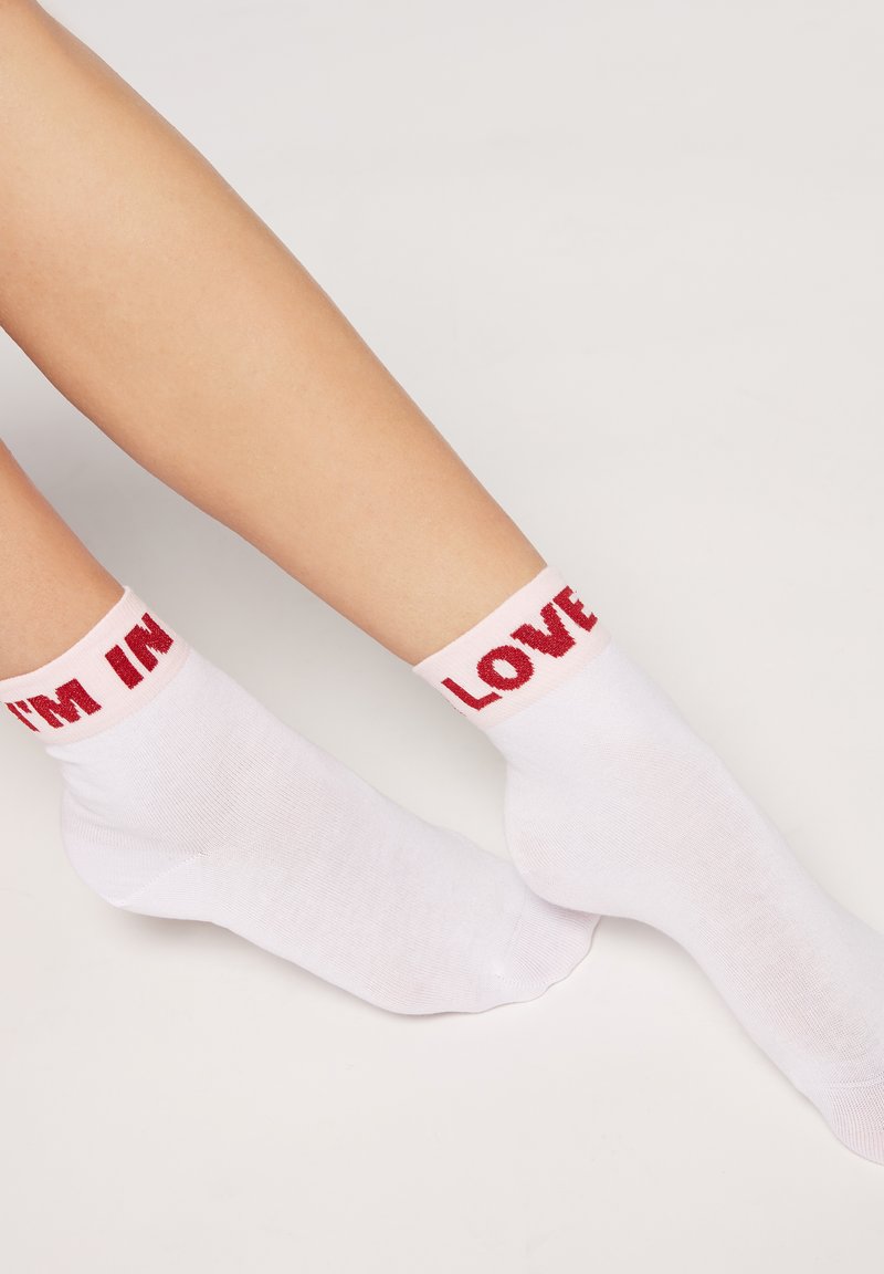 Damen Strumpfhosen | Calzedonia Socken aufdruck white i love you/beige - ZQ44246 Damen Strumpfhosen | Calzedonia Socken aufdruck white i love you/beige - ZQ44246