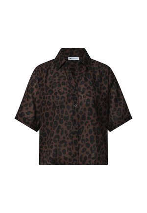 Street One, KURZARM HEMDBLUSE MIT LEO-MUSTER - Chemisier - molten earth