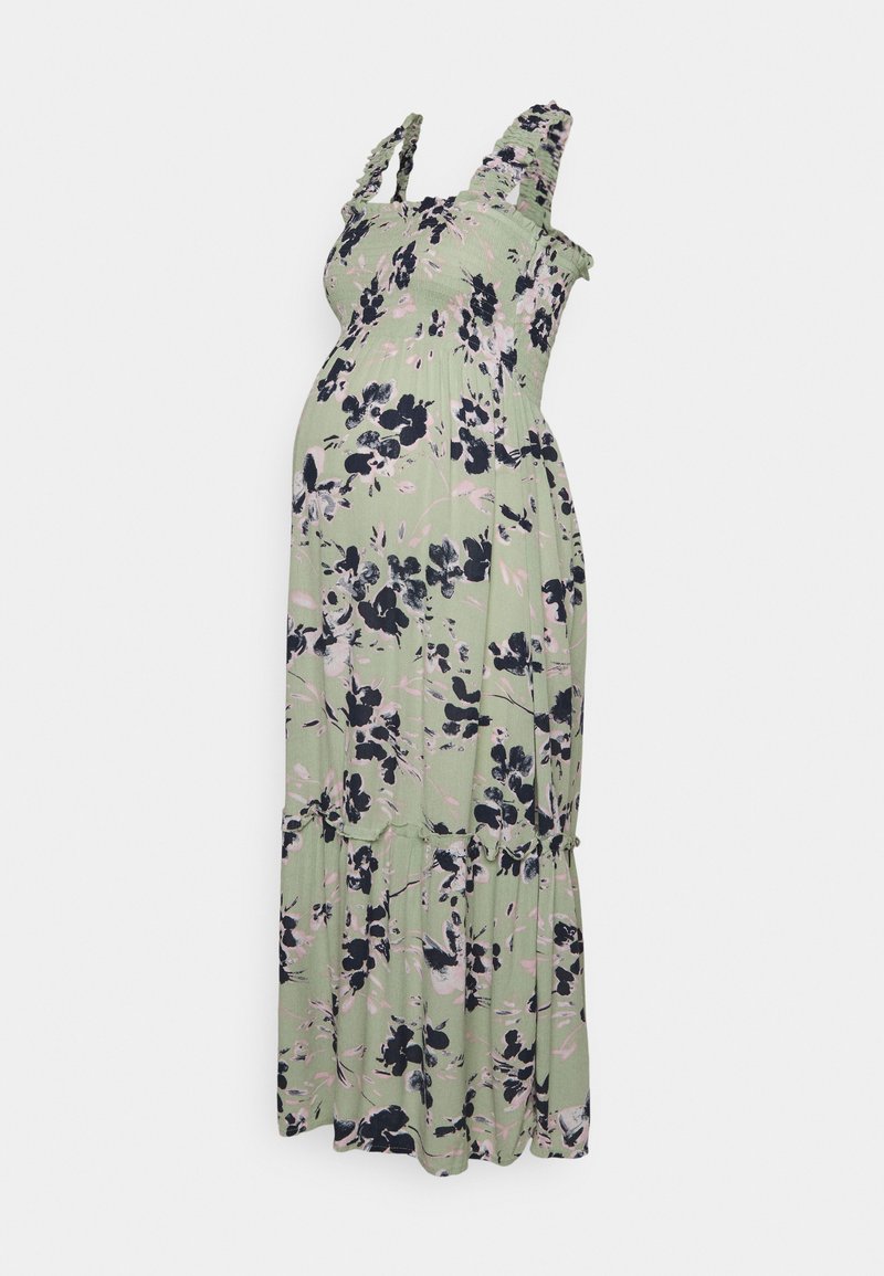Vero Moda Maternity VMMMENNY SMOCK CALF DRESS Day dress reseda/green Zalando.de