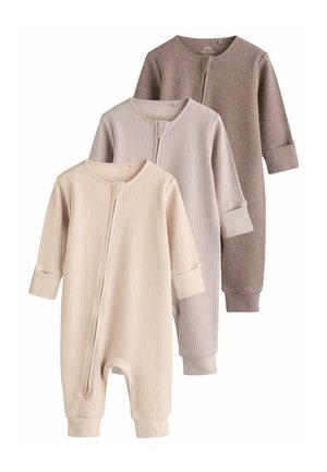 TWO WAY ZIP FOOTLESS 3 PACK-REGULAR FIT - Pyjamas - chocolate brown